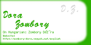 dora zombory business card